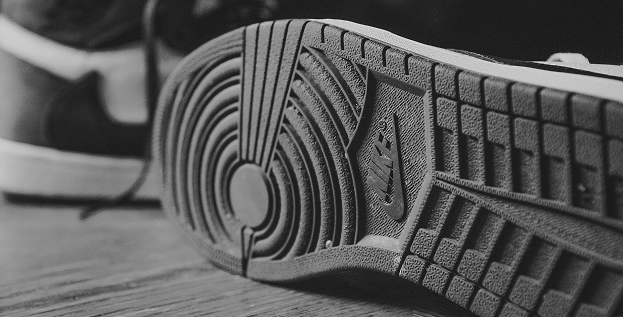 Sneaker sole close-up