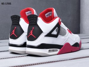 Nike Air Jordan 4 Retro (біло/червоні)