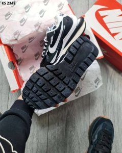 Кросівки Nike Vapor Waffle Sacai Gray Black (чорно/білі)