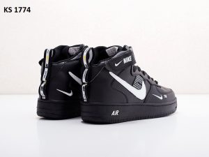 Nike Air Force 1 07 High (чорно/біл) ЗИМА