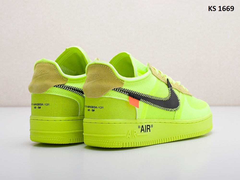Nike x OFF-White Air Force 1 Low (салатові)