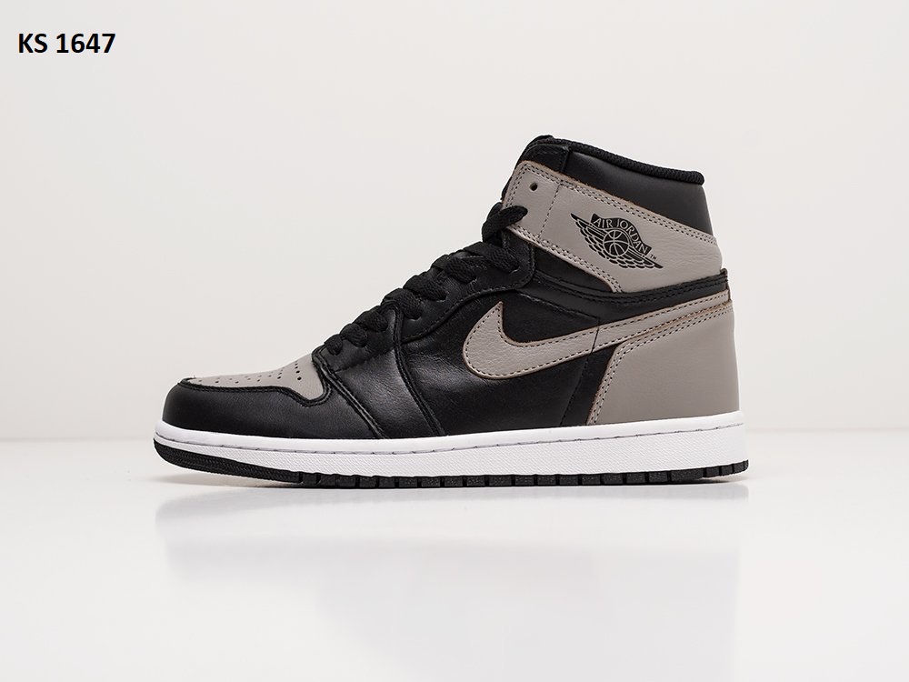 Кросівки Nike Air Jordan 1 Retro High Shadow Gray (чорно/сірі)