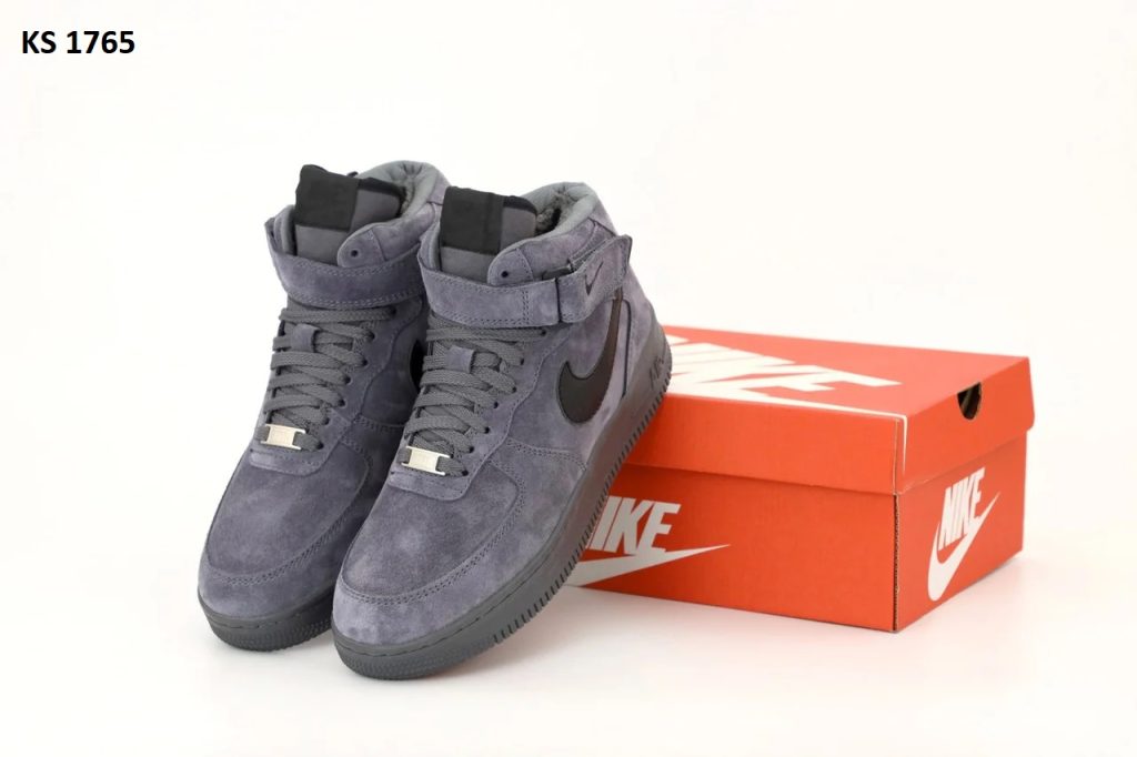 Кросівки Nike Air Force 1 07 High Gray (сірі) ЗИМА