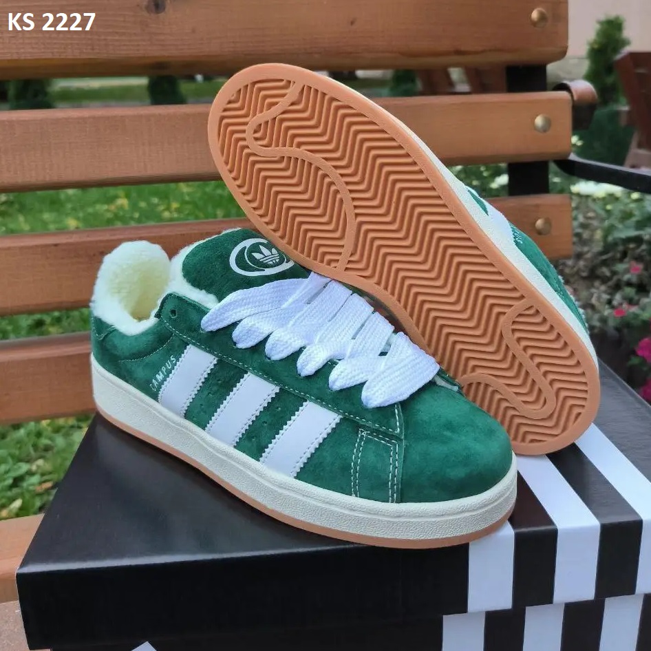 Кросівки Adidas Campus 00s Green ЗИМА (зелені)