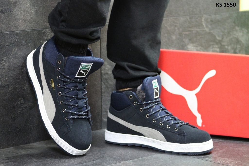 Puma Suede (сині) ЗИМА,