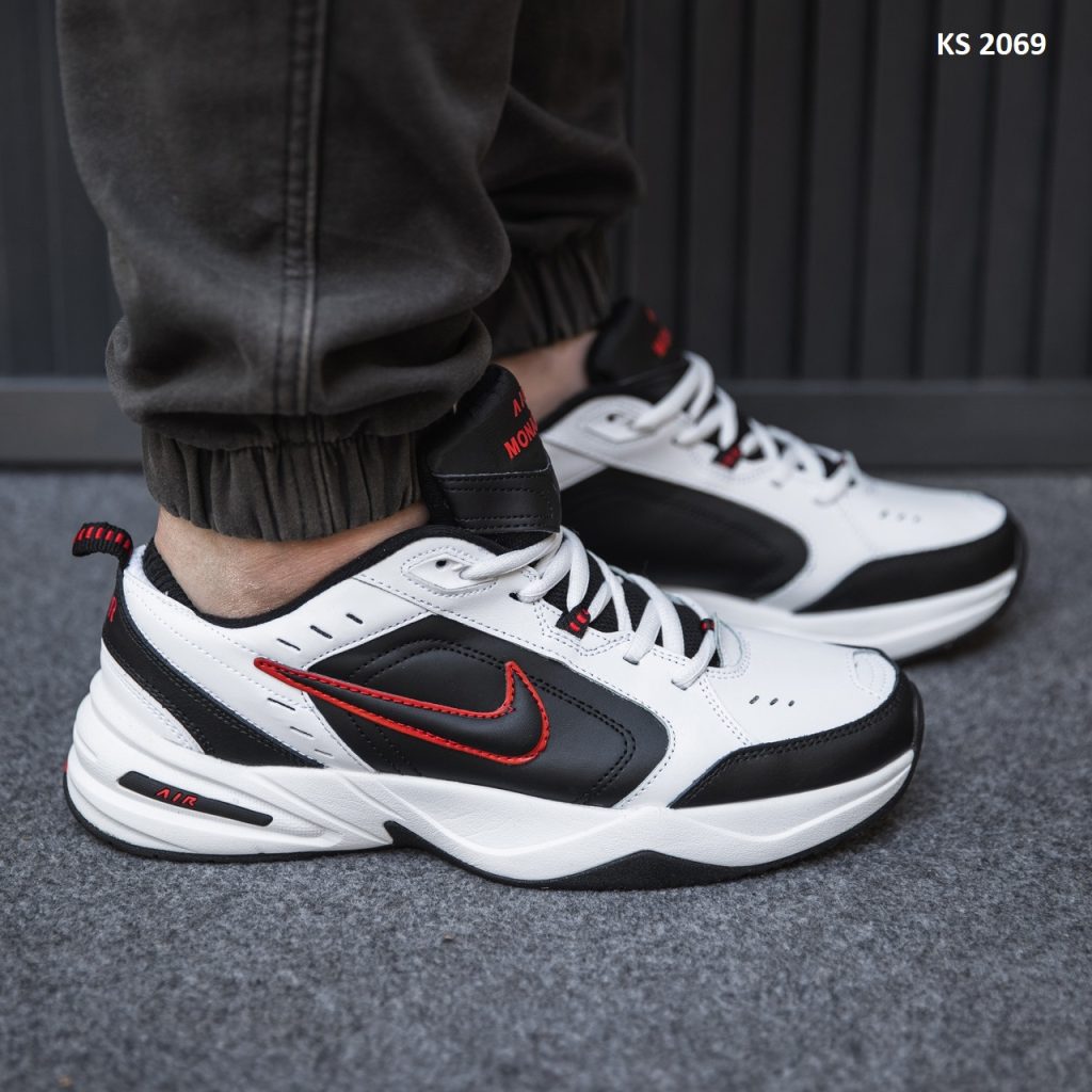 Кросівки Nike Air Monarch IV White Burgundy (біло/бордові)