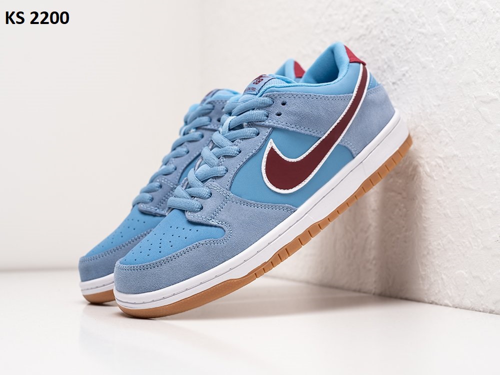 Nike SB Dunk Low Valour Blue Team Maroon (блакитні)
