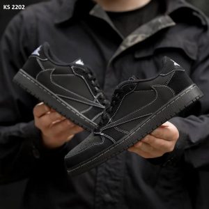 Nike Air Jordan 1 Low TS OG Travis Scott Black Phanton (чорні)