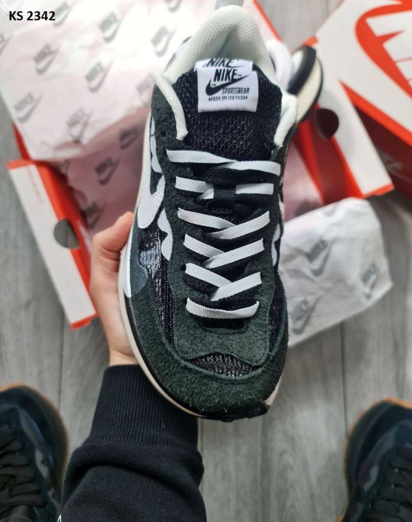 Кросівки Nike Vapor Waffle Sacai Gray Black (чорно/білі)