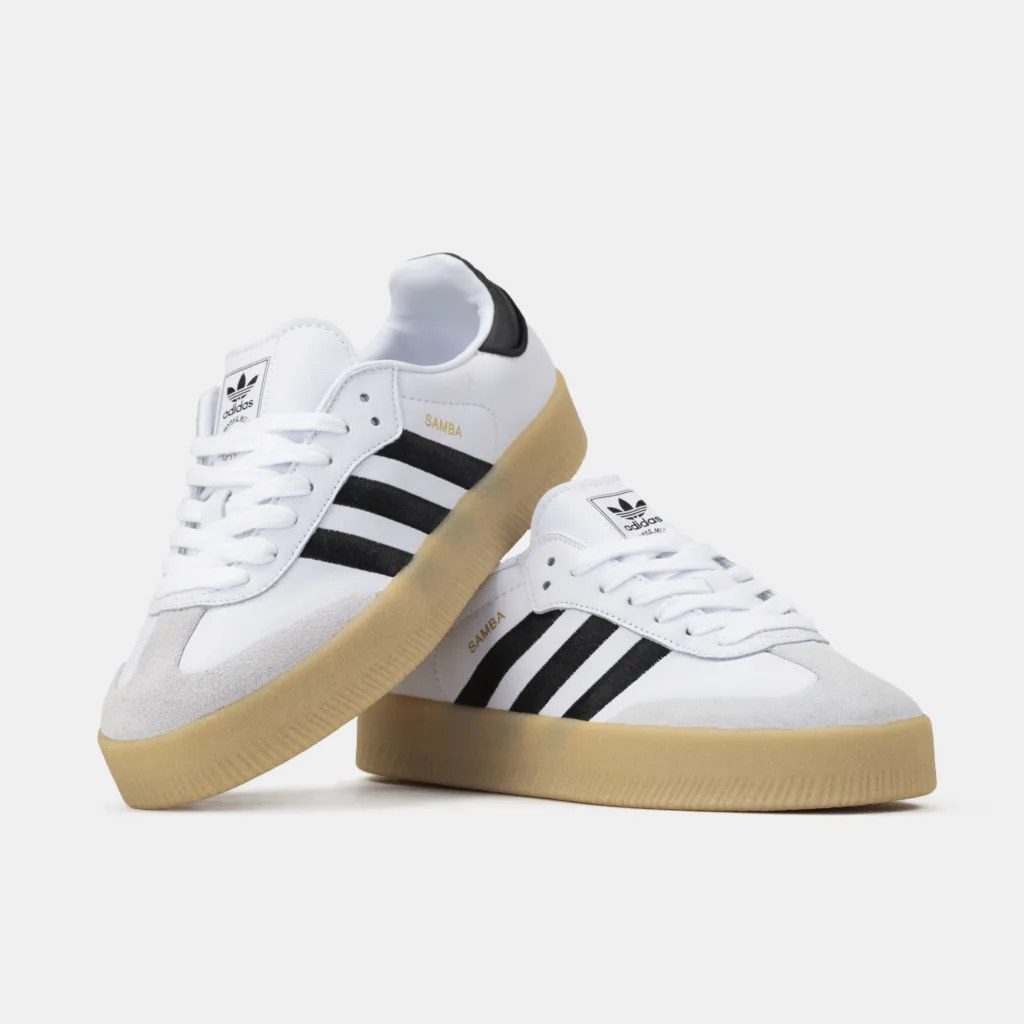 Adidas Samba White Black Gum Sole Platform