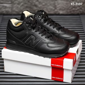 Кросівки New Balance 574 Black (чорні) ЗИМА