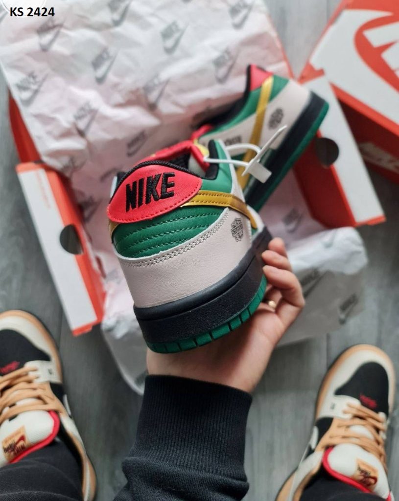 Кросівки Nike SB Dunk Low x Stussy Green Gray (зелено/сірі)