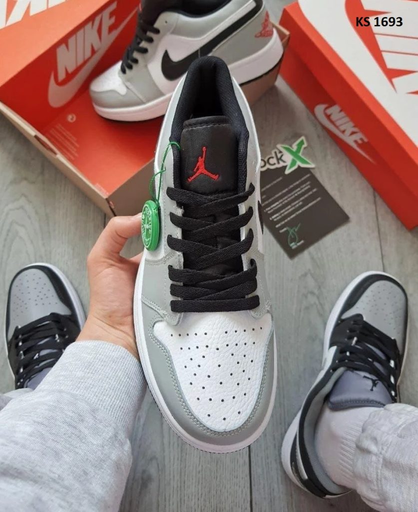 Nike Air Jordan 1 Low (сіро/білі)