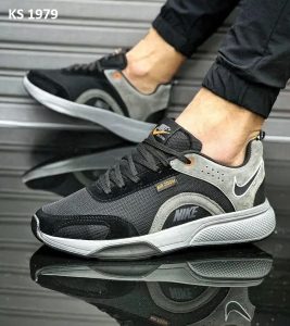 Кросівки Nike Air Zoom Grey Orange (сіро/чорні
