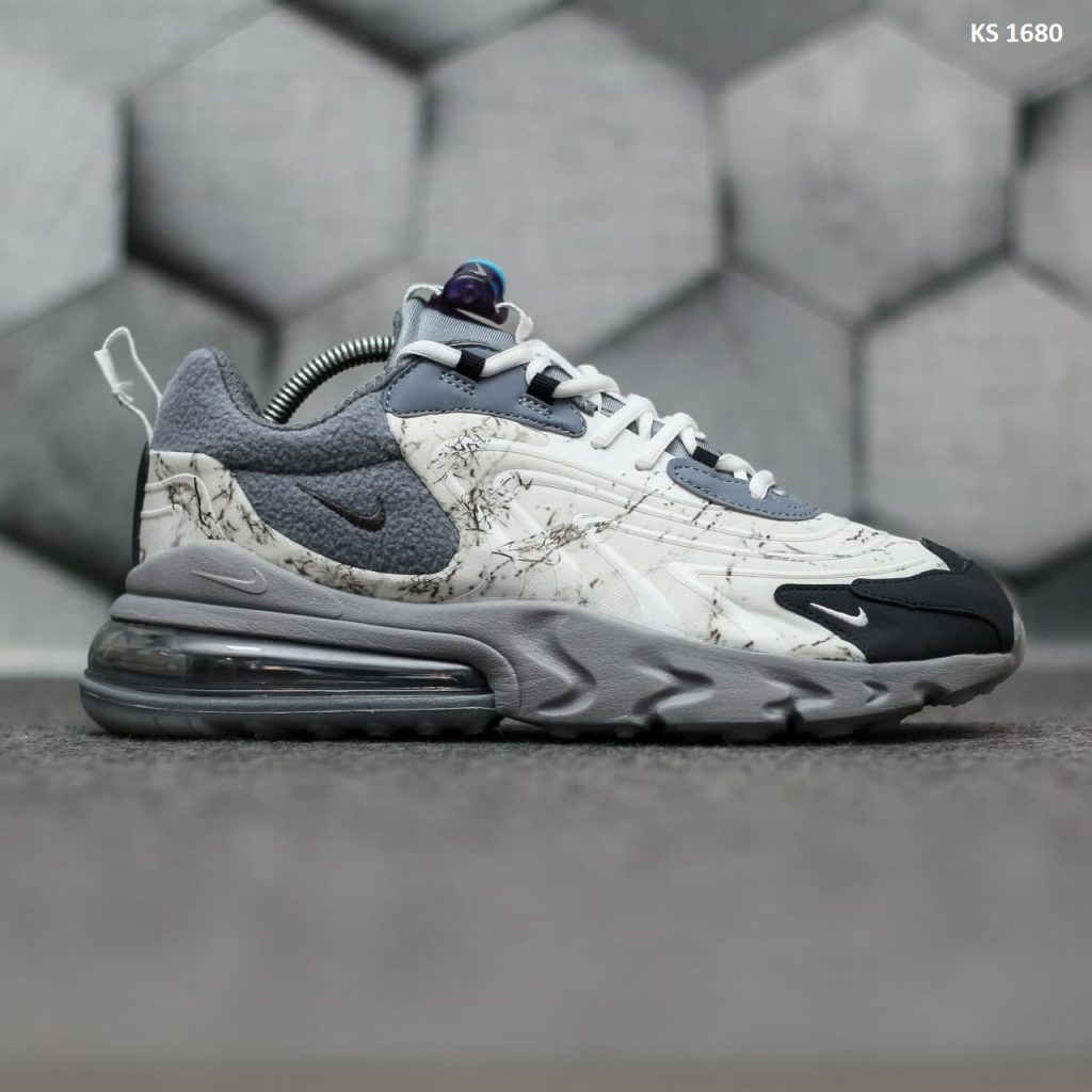 Кросівки Travis Scott x Nike Air Max 270 React Grey (сірі)