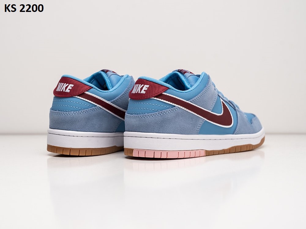 Nike SB Dunk Low Valour Blue Team Maroon (блакитні)