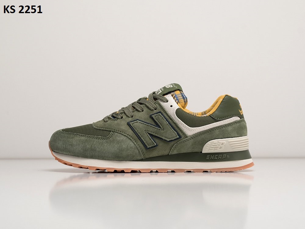 Кросівки New Balance 574 Green Yellow (зелено/жовті)