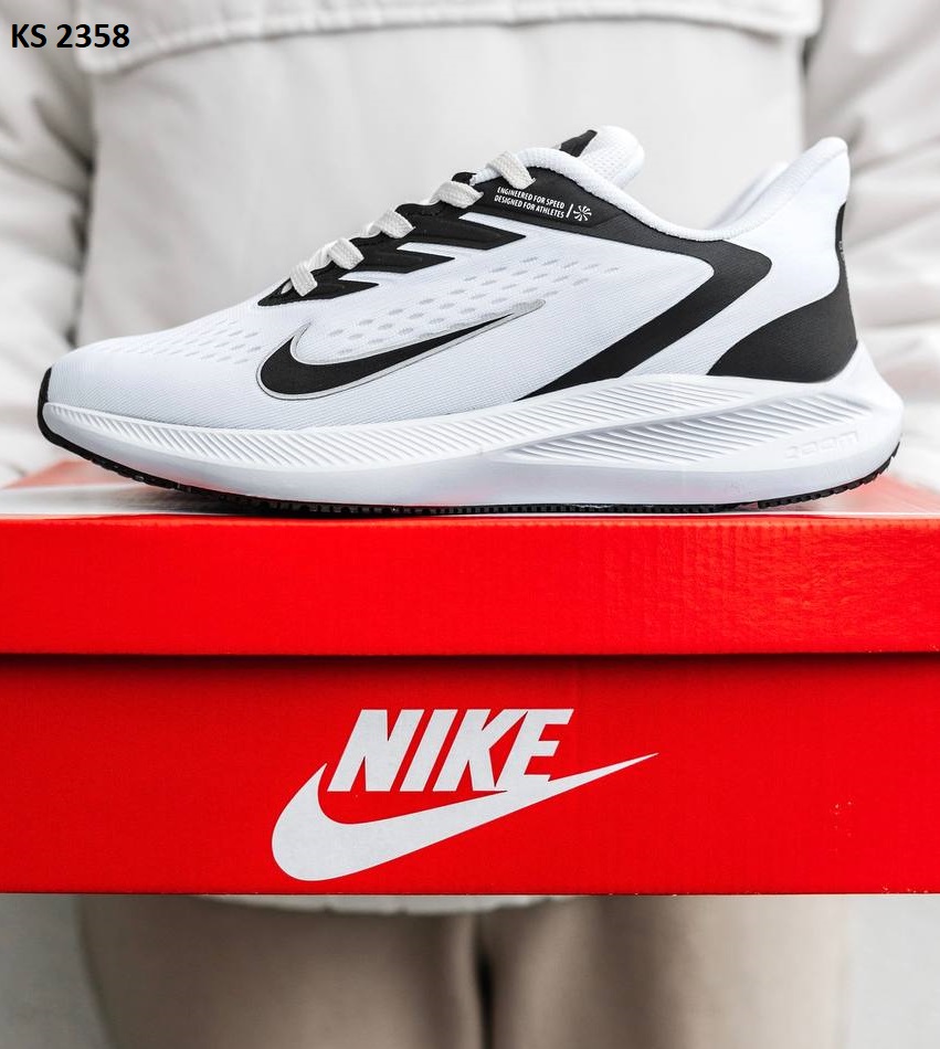 Кросівки Nike Air Zoom White Black (білі)