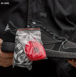 Nike Air Jordan 1 Low TS OG Travis Scott Black Phanton (чорні)