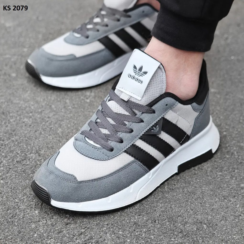Кросівки Adidas Dark Gray with White (сірі)