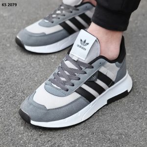 Кросівки Adidas Dark Gray with White (сірі)