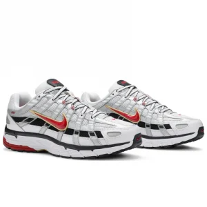 Nike P-6000 White Silver Red