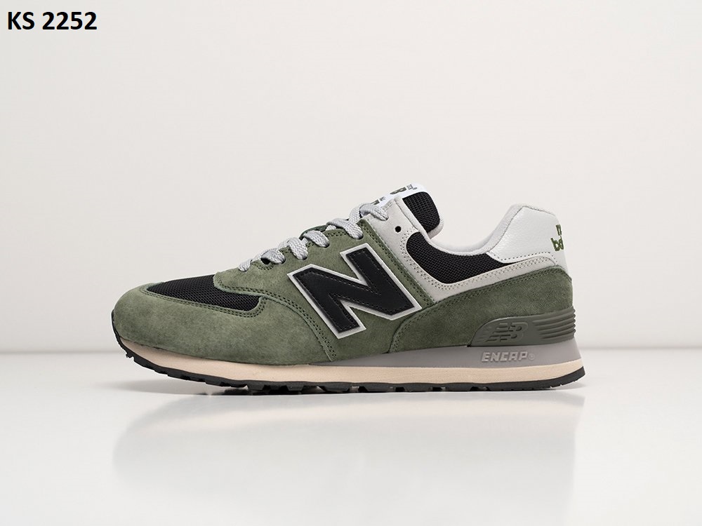Кросівки New Balance 574 Green Black (зелено/чорні)