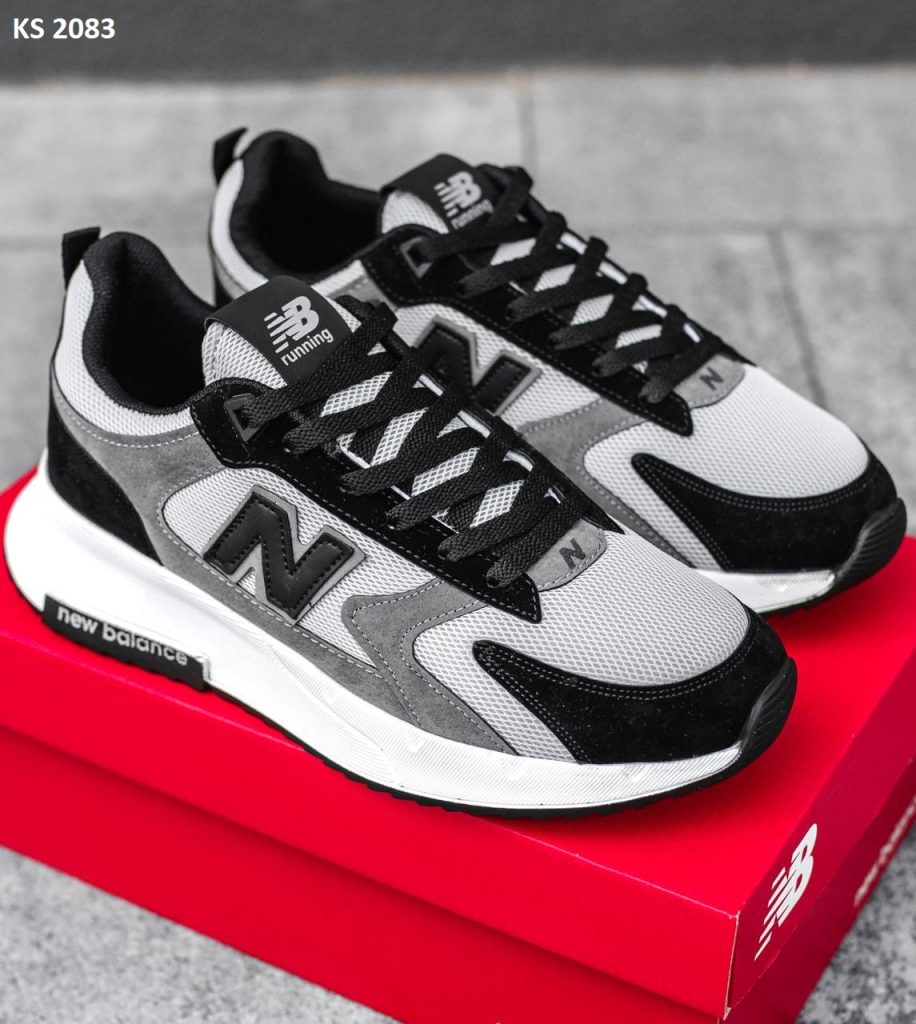 Кросівки New Balance Black White Gray (сірі)