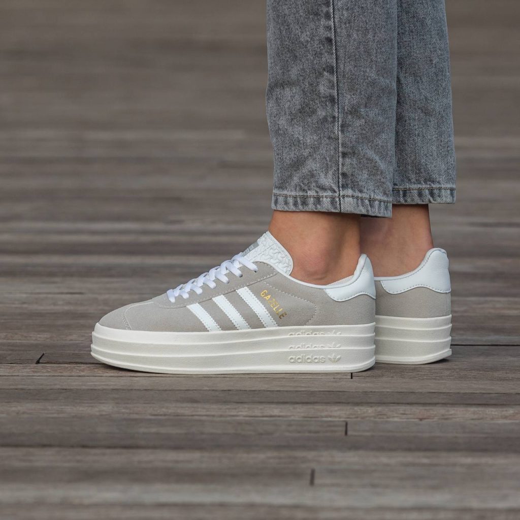 Adiads Gazelle Platform Grey White