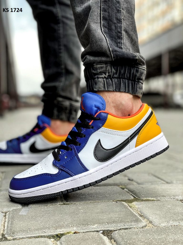Nike Air Jordan 1 Low (жовто/сині)