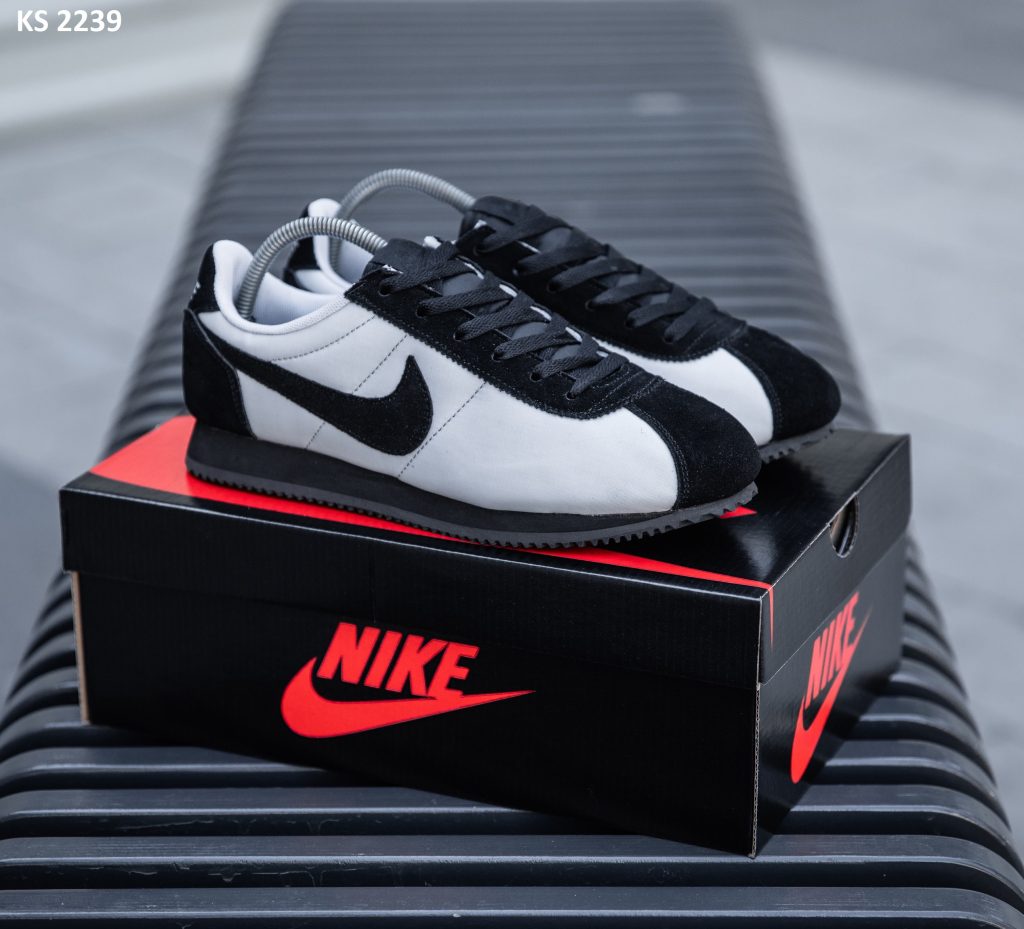 Кросівки Nike Cortez Black Gray (біло/чорні)