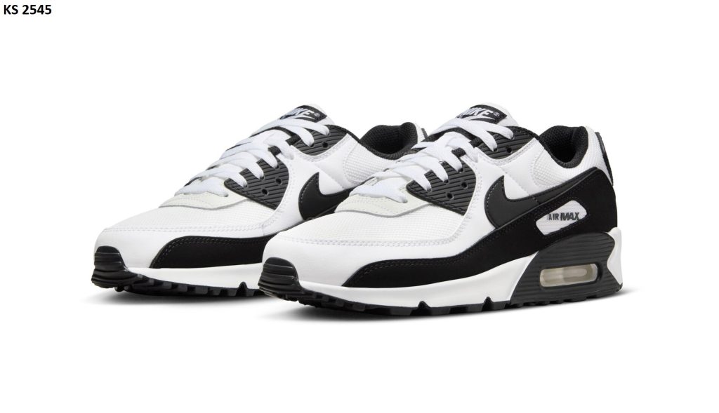Кросівки Nike Air Max 90 White Black (біло/чорні)