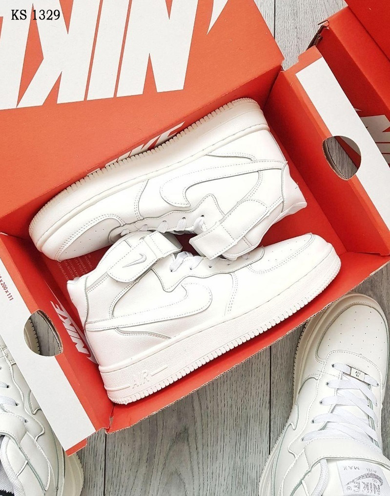 Nike Air Force High (білі) ЗИМА