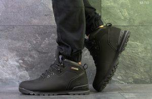 Timberland (чорні, нубук) ЗИМА