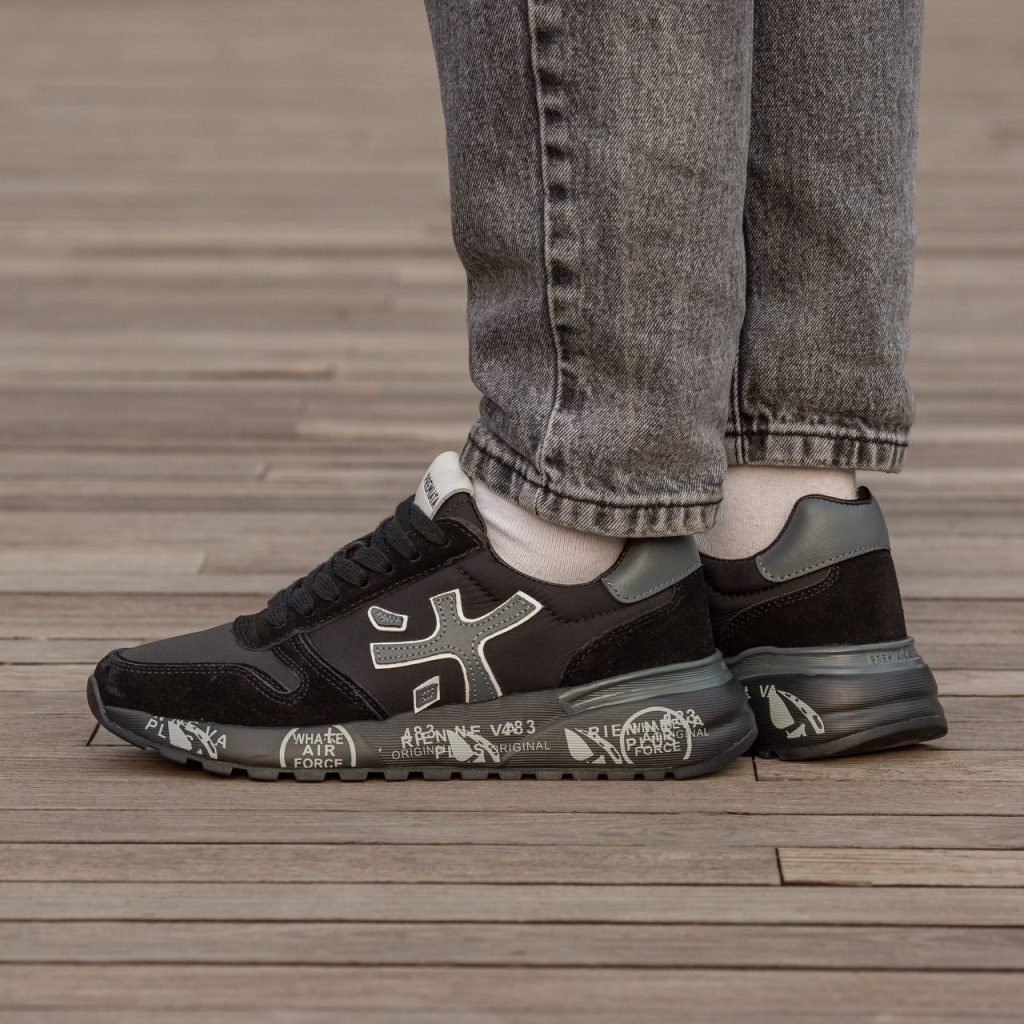 Premiata Black Grey Suede
