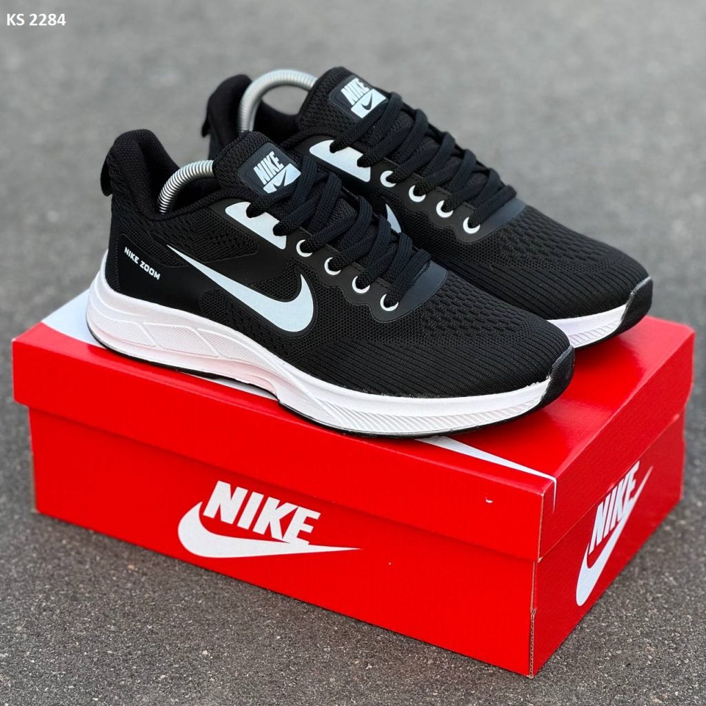 Кросівки Nike Air Zoom Black White (чорно/білі)