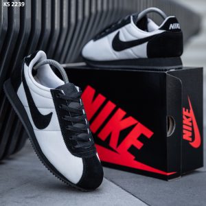 Кросівки Nike Cortez Black Gray (біло/чорні)