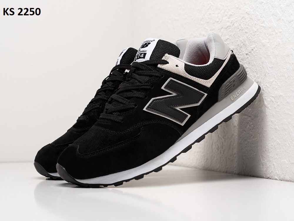 Кросівки New Balance 574 Black White (чорно/білі)