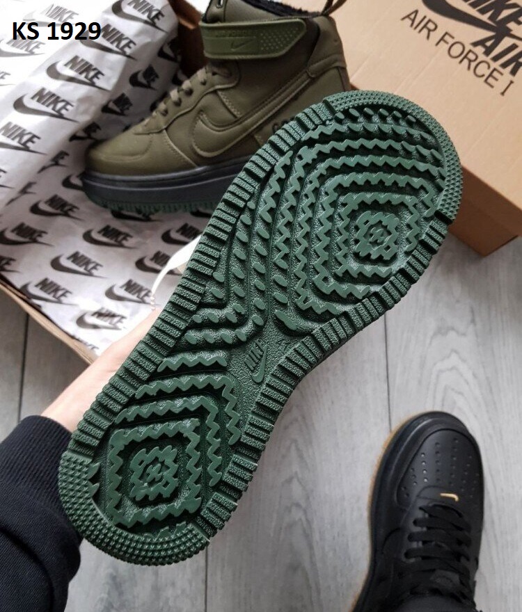 Nike Lunar Winter (зелено/чорні) ЗИМА