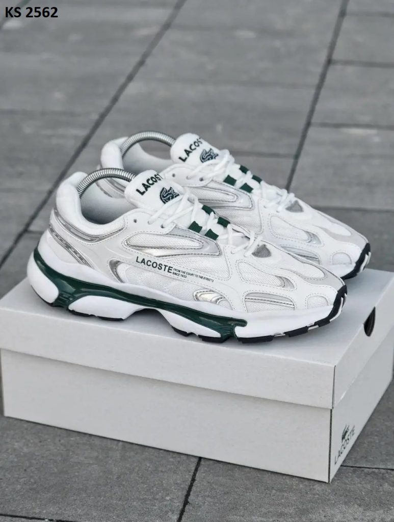 Кросівки Lacoste L003 White Green (біло/зелені)