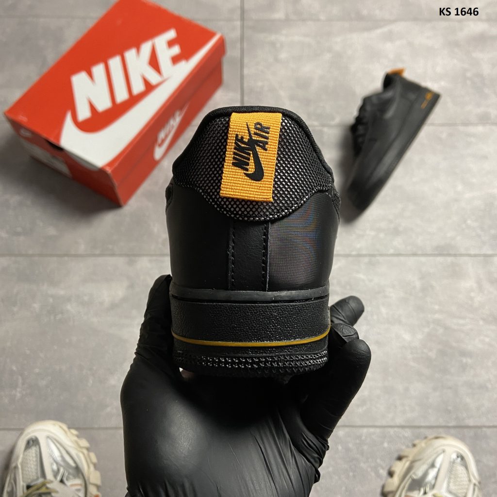 Nike Air Force 1 Low Black Orange (чорні)