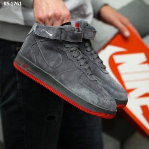 Nike Air Force 1 07 High (сірі) ЗИМА