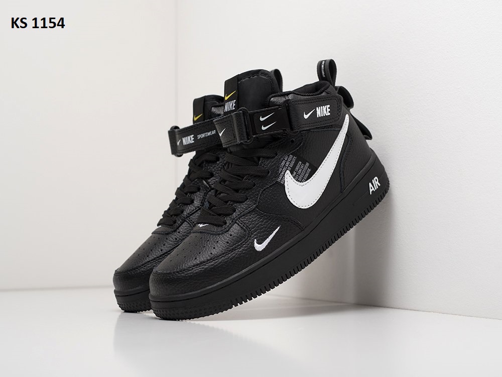 Nike Air Force 1 LV8 High (чорні)