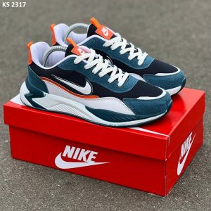 Кросівки Nike Air Blue White Wave (блакитно/білі)