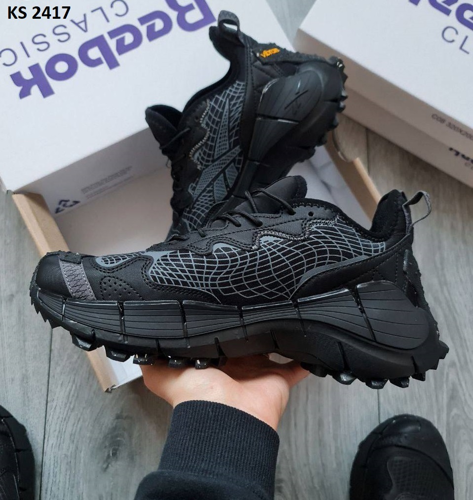 Кросівки Reebok Zig Kinetica 2.5 EDGE Black Gray (чорно/сірі)