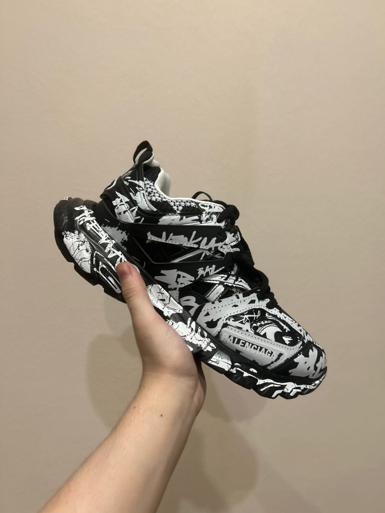 Balenciaga Track Graffiti Black White