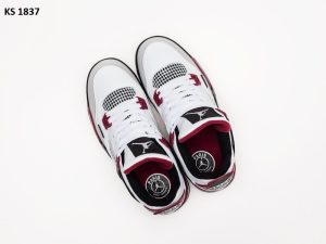 Nike x PSG Air Jordan 4 Retro (біло/фіолетові)