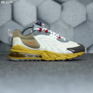 Кросівки Travis Scott x Nike Air Max 270 React Yellow (жовті)