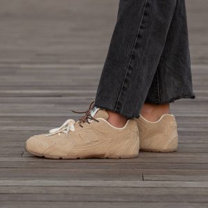 New Balance x Miu Miu 530 SL Suede Sneakers Ecru