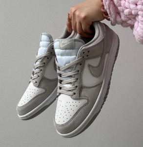 Nike SB Dunk Low Grey White ЗАМШ